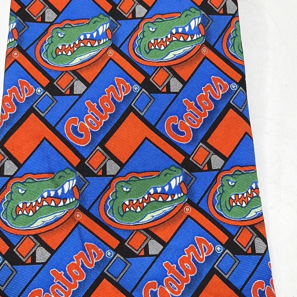 Larson Florida Gators Neck Tie‎ Blue Orange Alligator Logo NCAA Mens